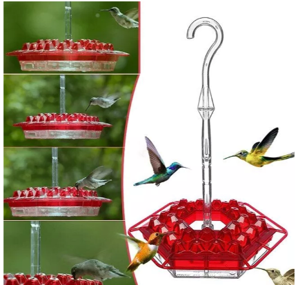 Avelena | Ants Resistant Hummingbird Feeder | 30 Feeding Openings, UV Resistant & Ideal for Outdoor Bird Watching