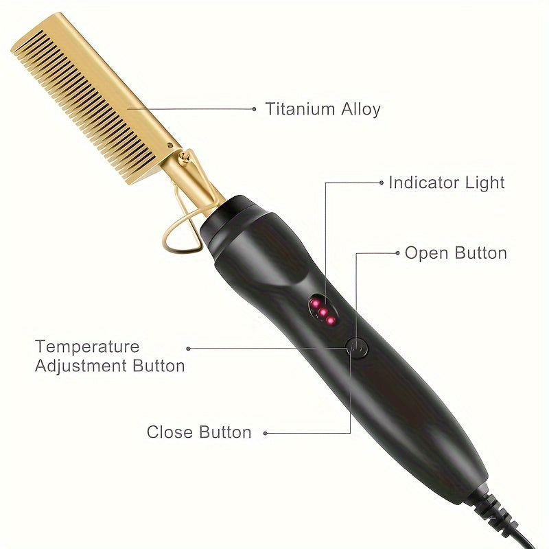 Avelena | WaveLine | Schnell erhitzender Glatt- und Lockenkamm für alle Haartypen