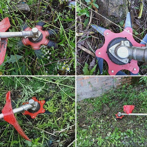 Avelena | 6 Blätter Rasenmäherklinge Metall Freischneiderklingen Trimmerklinge