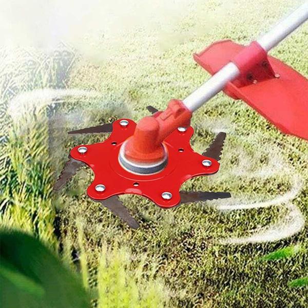 Avelena | 6 Blätter Rasenmäherklinge Metall Freischneiderklingen Trimmerklinge