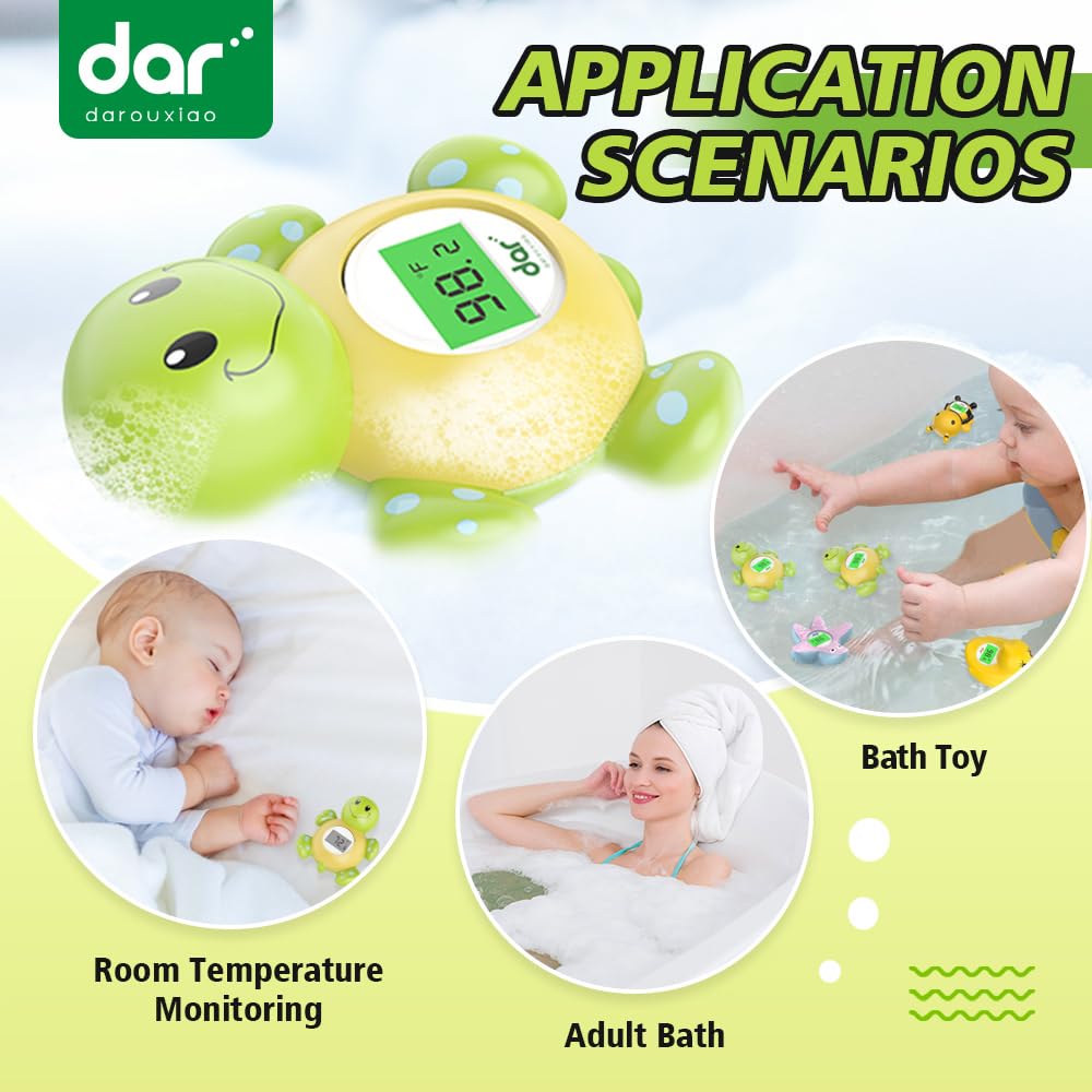 Avelena | AquaVeilig Baby Badthermometer – digitales Display mit 3 Farben und Temperaturwarnung