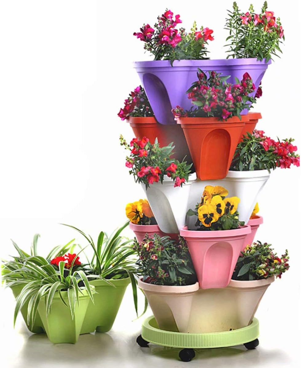 Avelena | 6-Layer Vertikaler Pflanzturm – Drei-dimensionales Blumensystem für den Garten