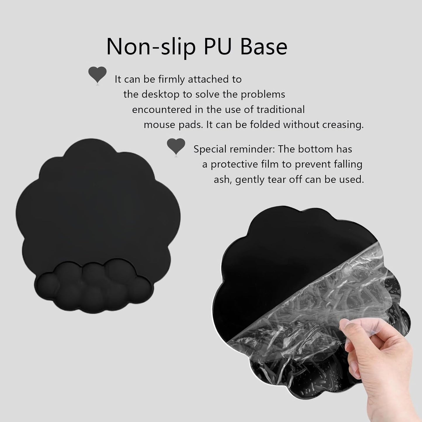Avelena | Wolkenförmige ergonomische Handgelenkstütze Set mit Mauspad & Untersetzer – Zeyora
