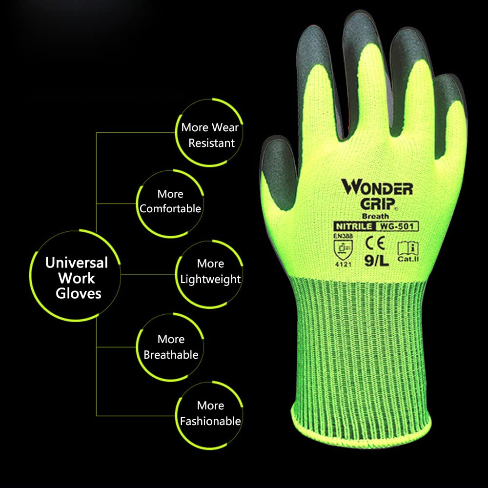 Avelena | Arbeitshandschuhe mit Wunder-Grip – Rutschfeste Handschuhe für Gartenarbeit und Handwerk
