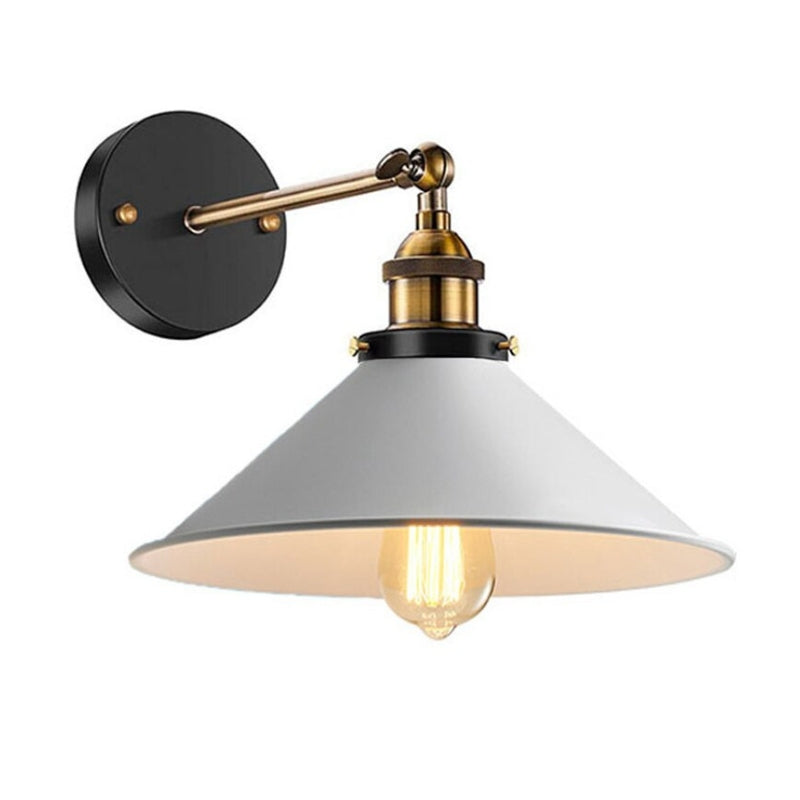 Avelena | Weiß Industriell Vintage Wand Sconce Licht