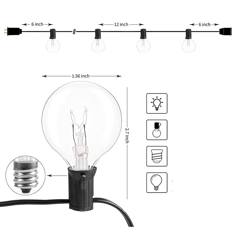 Avelena | Royaleva Outdoor Dimmable Lichterkette - 20 ft LED Ambiente Beleuchtung