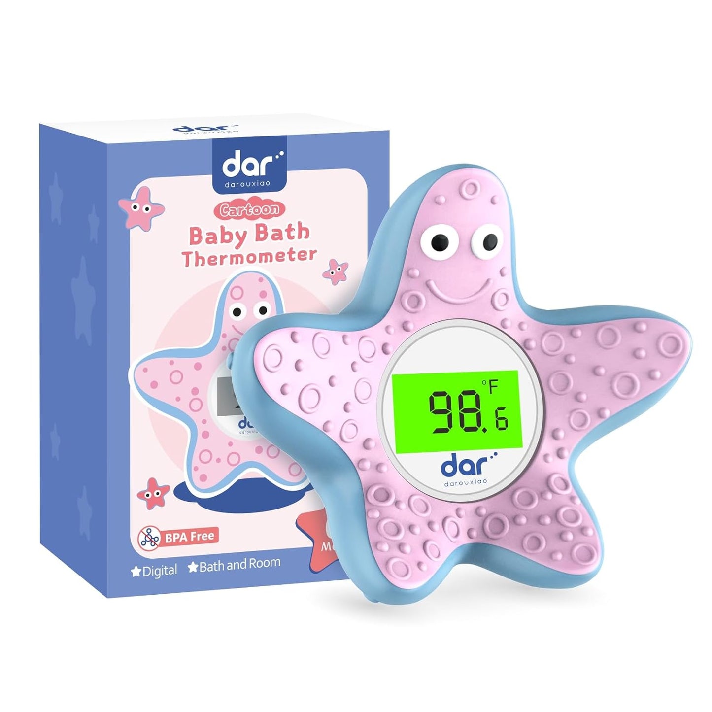 Avelena | AquaVeilig Baby Badthermometer – digitales Display mit 3 Farben und Temperaturwarnung