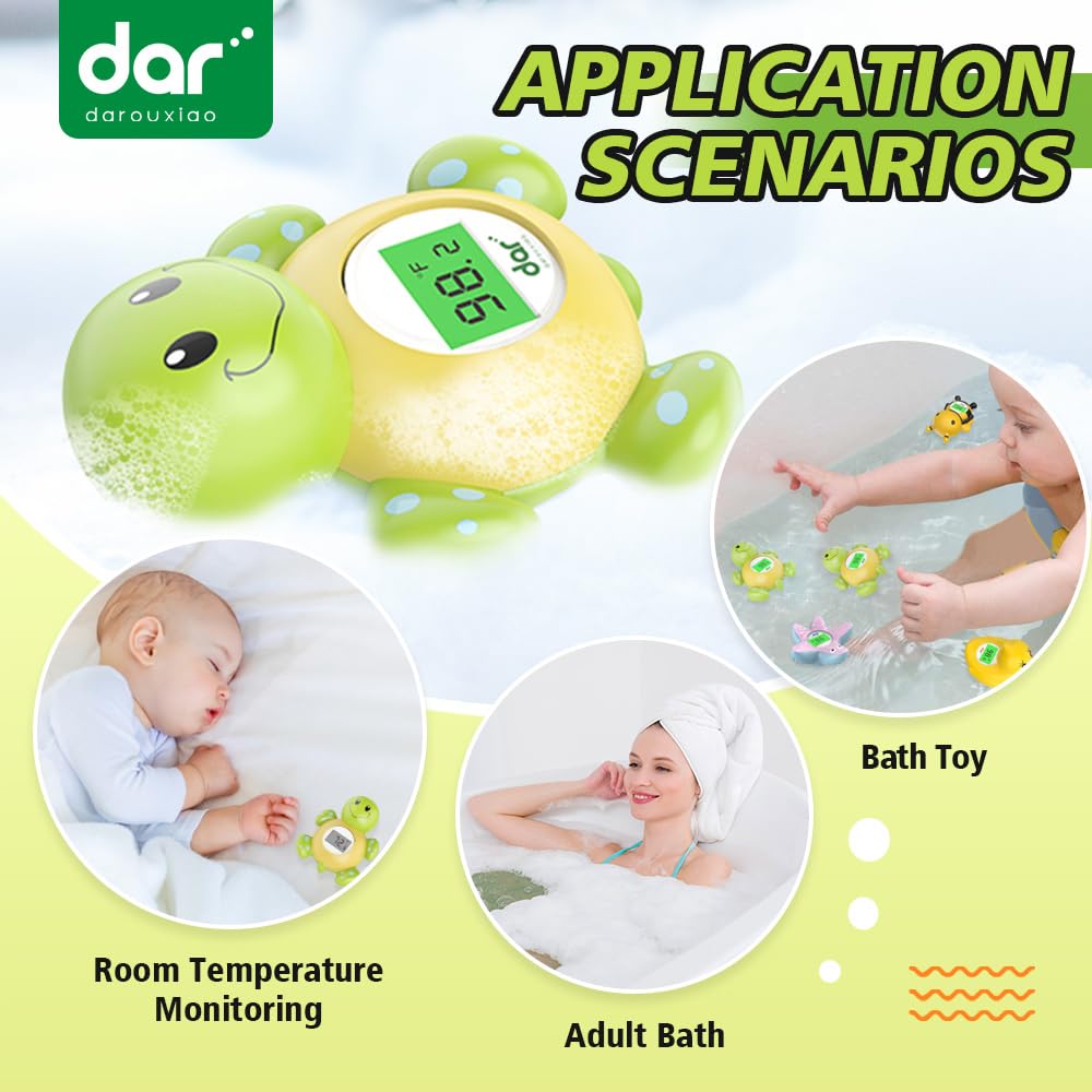 Avelena | AquaVeilig Baby Badthermometer – digitales Display mit 3 Farben und Temperaturwarnung