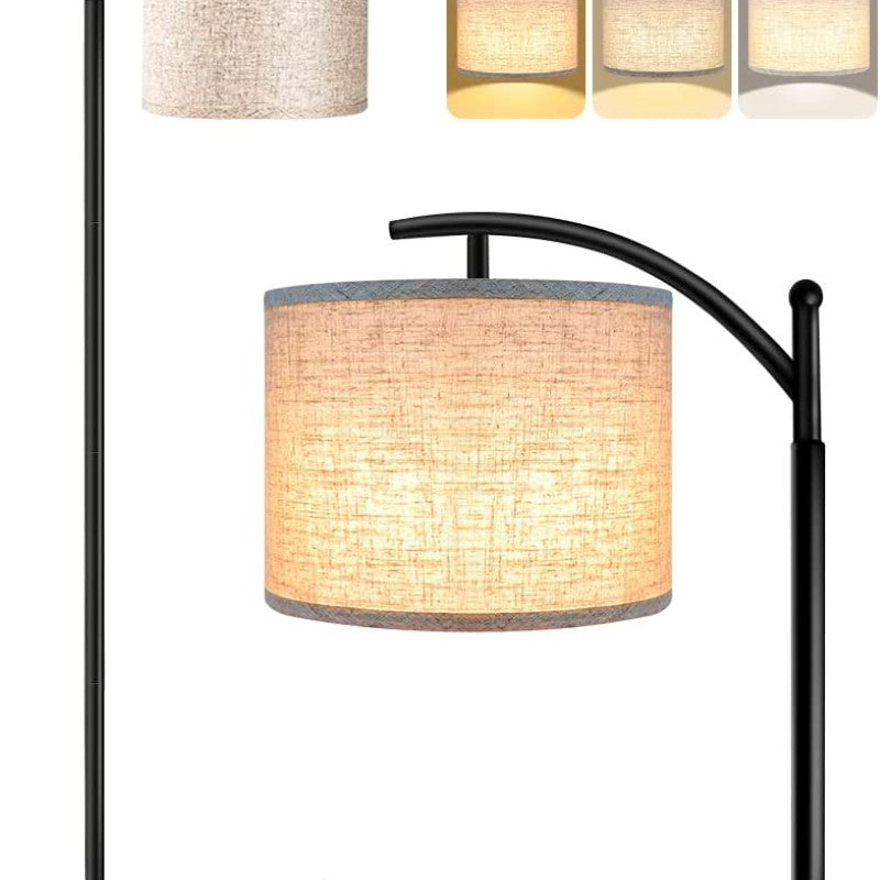 Avelena | Stehlampe mit 3 Farbtemperaturen LED-Glühbirne, Stehlampe hohe industrielle Stehlampe Lesen für Schlafzimmer, Büro, weiße Lampenschirm enthalten