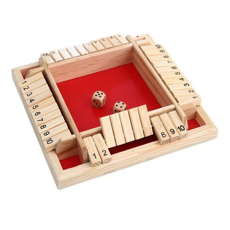 Avelena | Shut The Box Spiel - Spaß Tisch Mathematikspiel für Erwachsene & Kinder