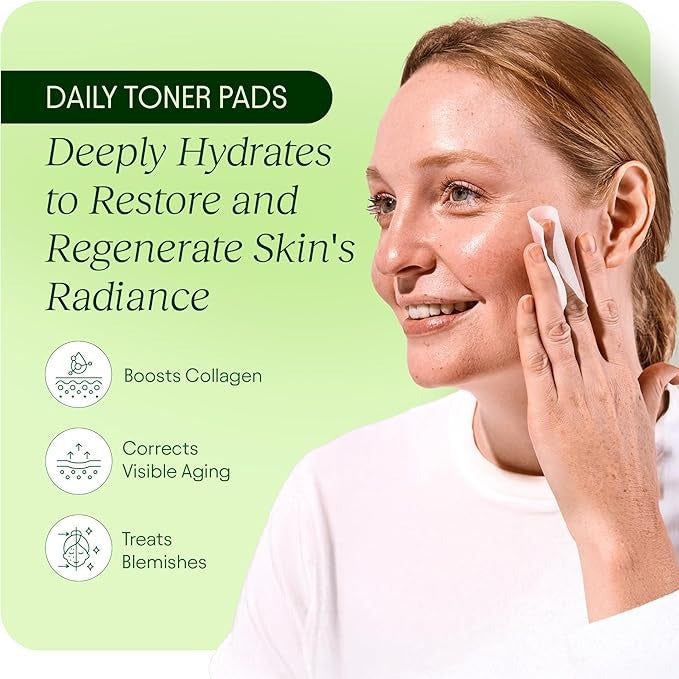 Avelena | Anti-Aging Pads | Faltenreduzierung & Hautstraffung | Mit Niacinamid & Peptiden | 60 Stück
