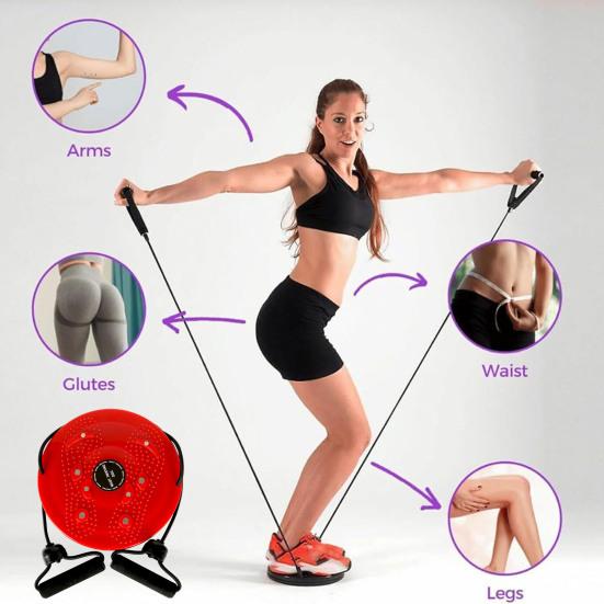 Avelena | Taille Flüster Drehplatte Pro | Magnetisches Massage Balance Board für Kernstärke & Taillentraining zu Hause