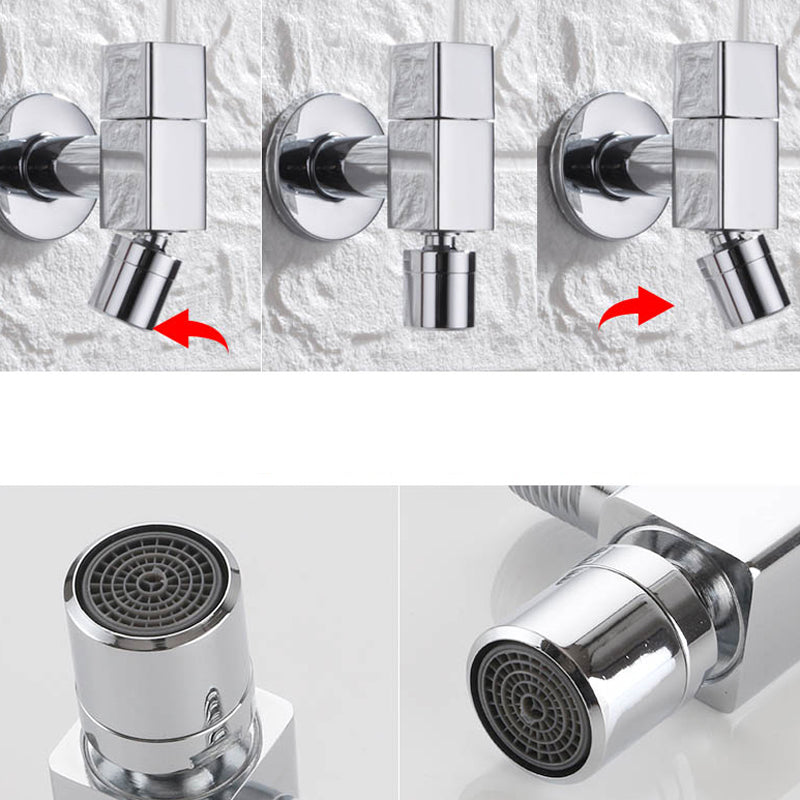 Avelena | Zeitgenössischer Wandmontierter Badezimmer Wasserhahn Knopfgriff Massivmessing Runder Wasserhahn
