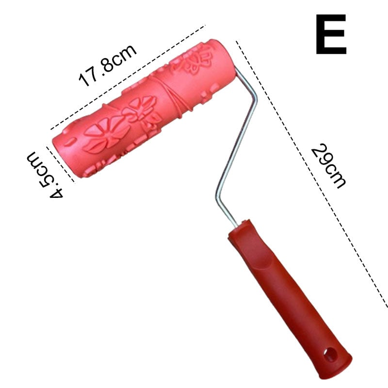 Avelena | Struktur-Prägemuster Farbroller | Wanddekoration | Gummiwalze mit Griff 29cm
