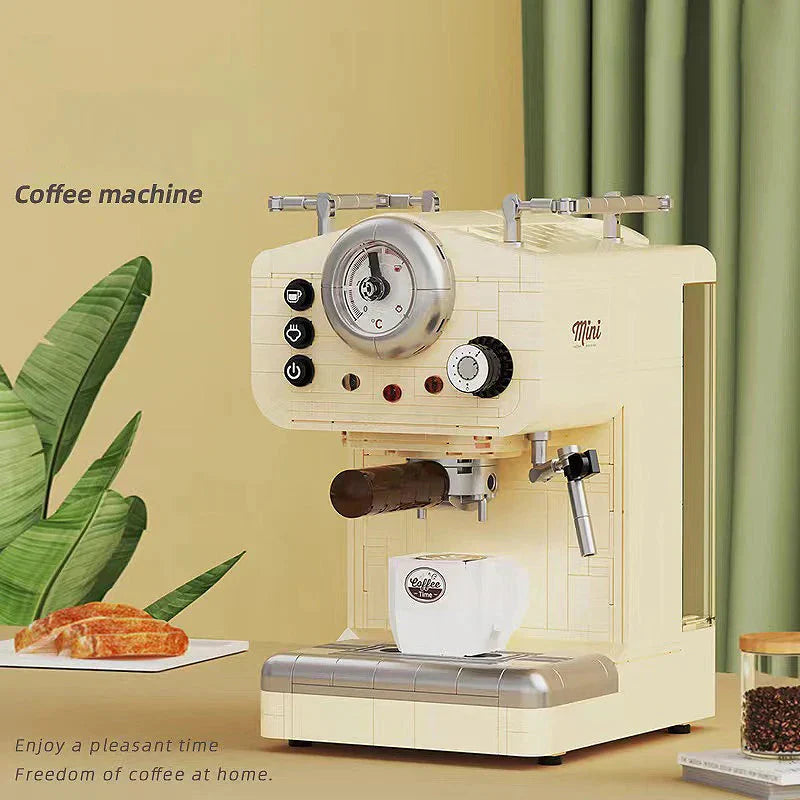 Avelena | 678PCS Kreative Serie Klassische Kaffeemaschine Bauklötze Automatische Getränkemaschine Modell Bausteine Spielzeug Geschenk für Kinder