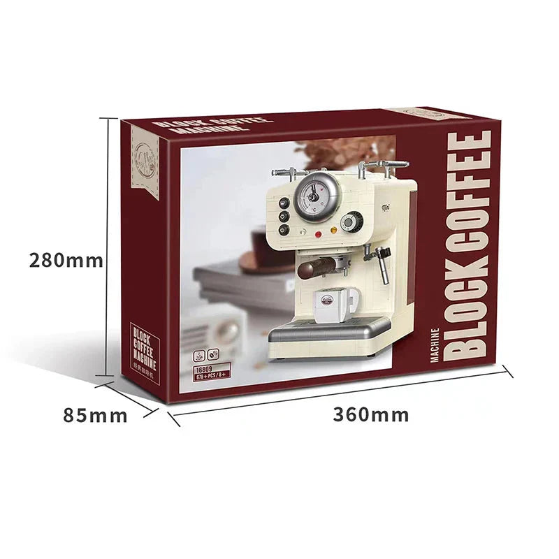 Avelena | 678PCS Kreative Serie Klassische Kaffeemaschine Bauklötze Automatische Getränkemaschine Modell Bausteine Spielzeug Geschenk für Kinder