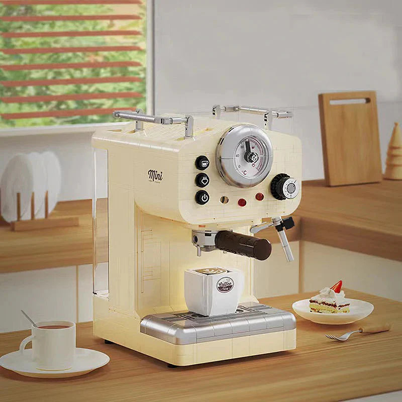 Avelena | 678PCS Kreative Serie Klassische Kaffeemaschine Bauklötze Automatische Getränkemaschine Modell Bausteine Spielzeug Geschenk für Kinder