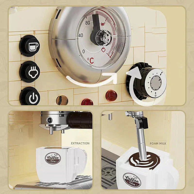 Avelena | 678PCS Kreative Serie Klassische Kaffeemaschine Bauklötze Automatische Getränkemaschine Modell Bausteine Spielzeug Geschenk für Kinder