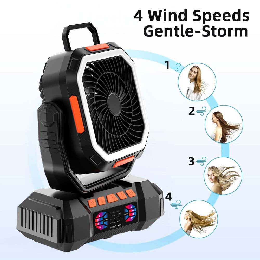Avelena | Tragbarer wiederaufladbarer Campingventilator