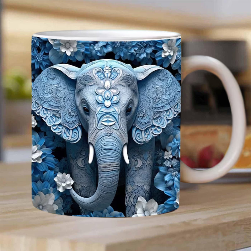 Avelena | 3D Elefant Blumen Becher