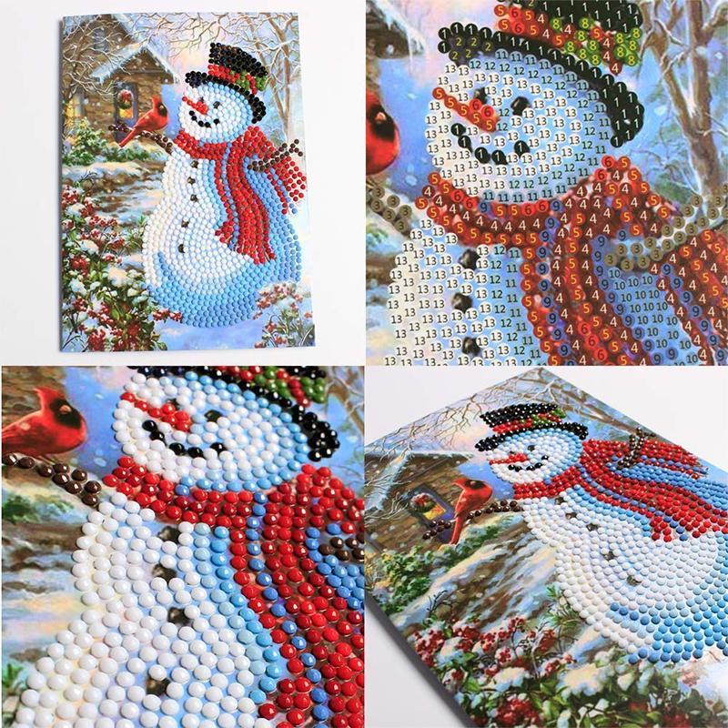 Avelena | Weihnachtskarte mit künstlicher Diamant(ein Set von 8 Modellen)