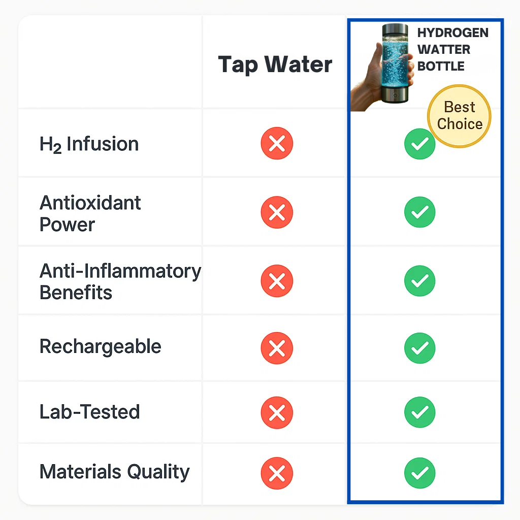 Avelena | Wasserflasche mit Wasserstoff | USB wiederaufladbar, entzündungshemmend & perfekt für tägliche Hydratation und Wellness