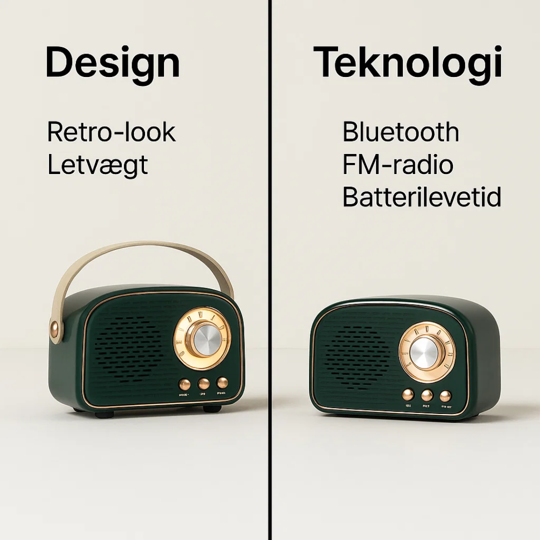Avelena | SoundJoy | Tragbarer Retro Lautsprecher mit FM Radio
