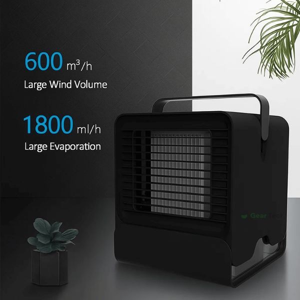 Avelena | Tragbare Mini-Klimaanlage | Ultra-portables Auto-Klimasystem, leises 4-Blatt-Design & ideal für Zuhause, Büro und Reisegebrauch