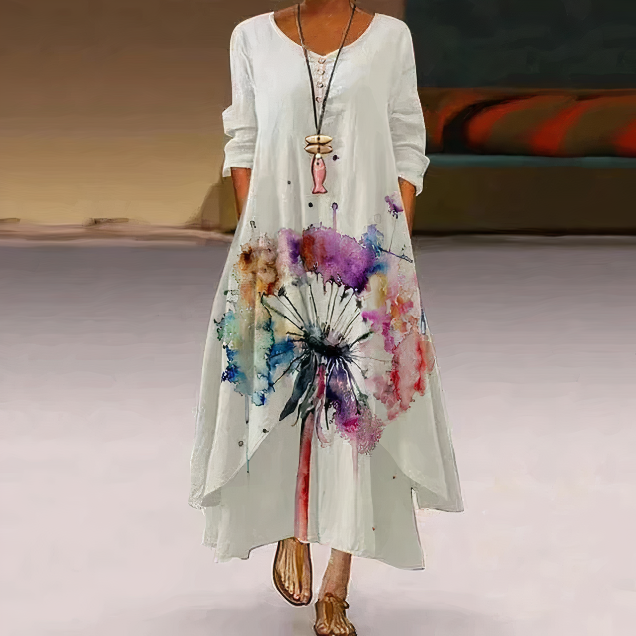Avelena | Elegante katoenen Jurk