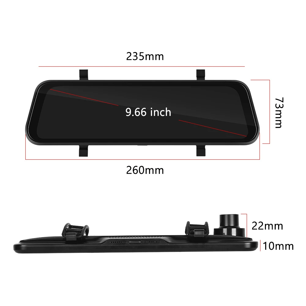 Avelena | VisionMirror Pro – Ultra HD Spiegel Dash Cam mit kabellosem CarPlay & Android Auto