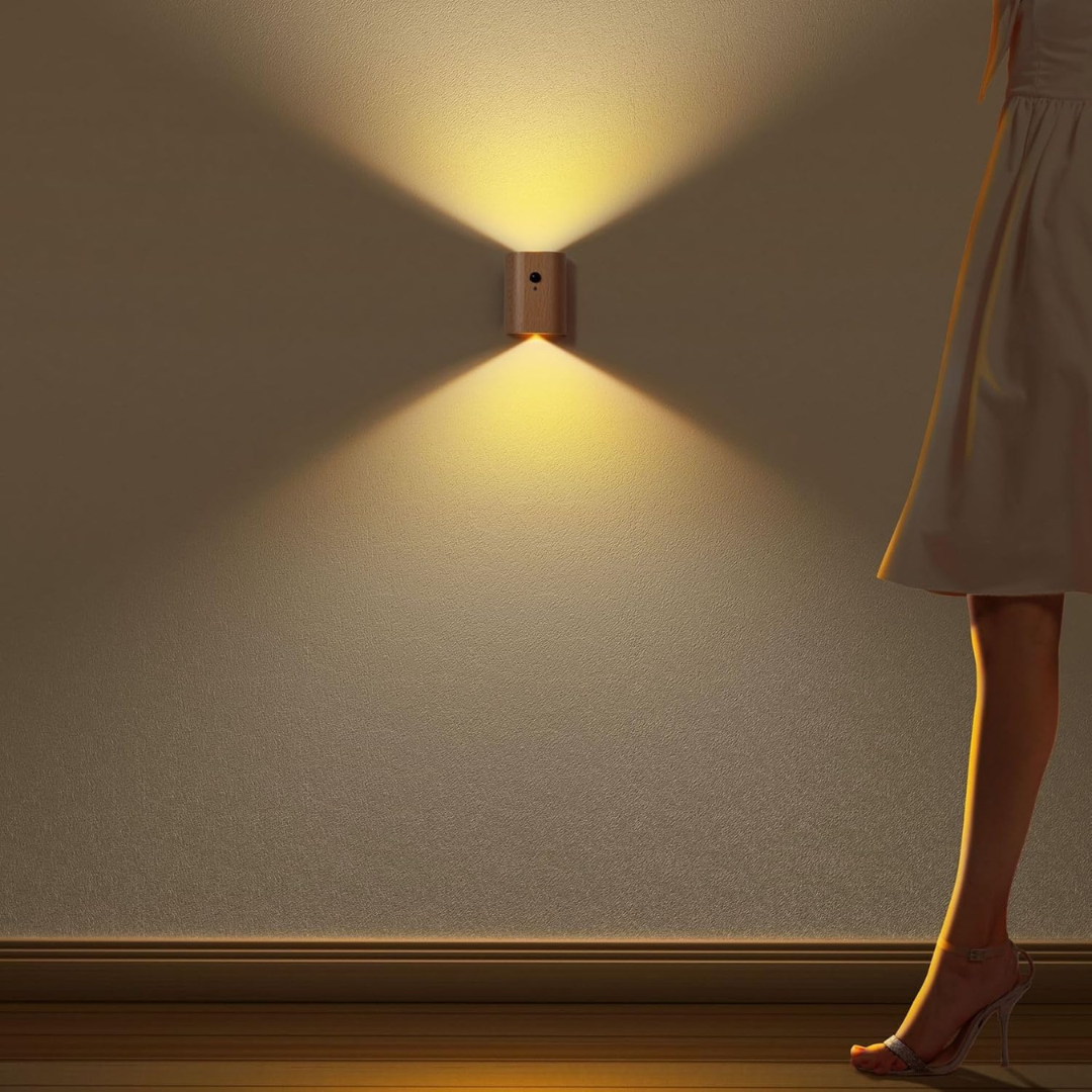 Avelena | Wiederaufladbare LED-Wandleuchte mit Bewegungssensor – Warmweiß