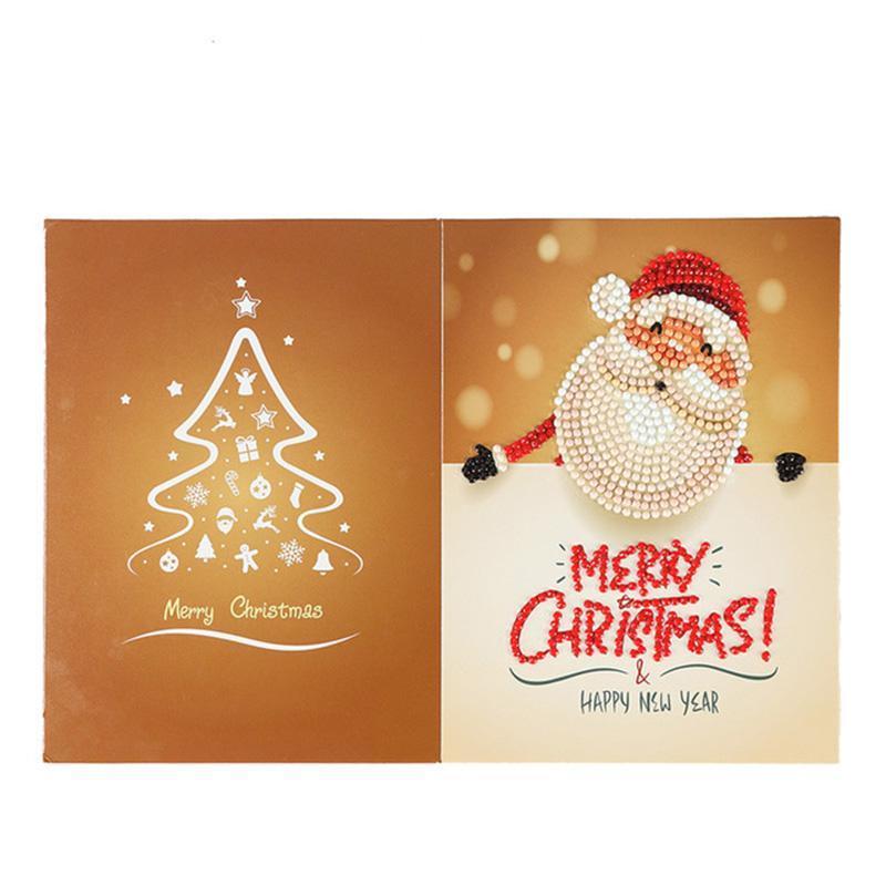 Avelena | Weihnachtskarte mit künstlicher Diamant(ein Set von 8 Modellen)