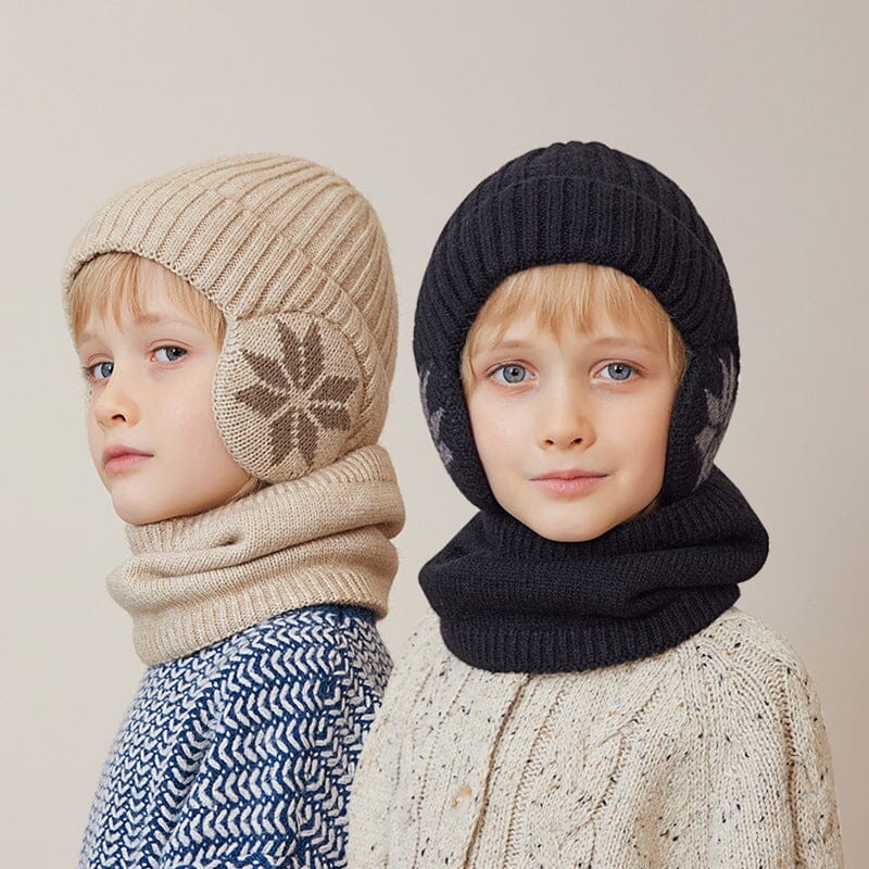 Avelena | Winter Beanie Mütze Schal Sets Warme Strickmütze