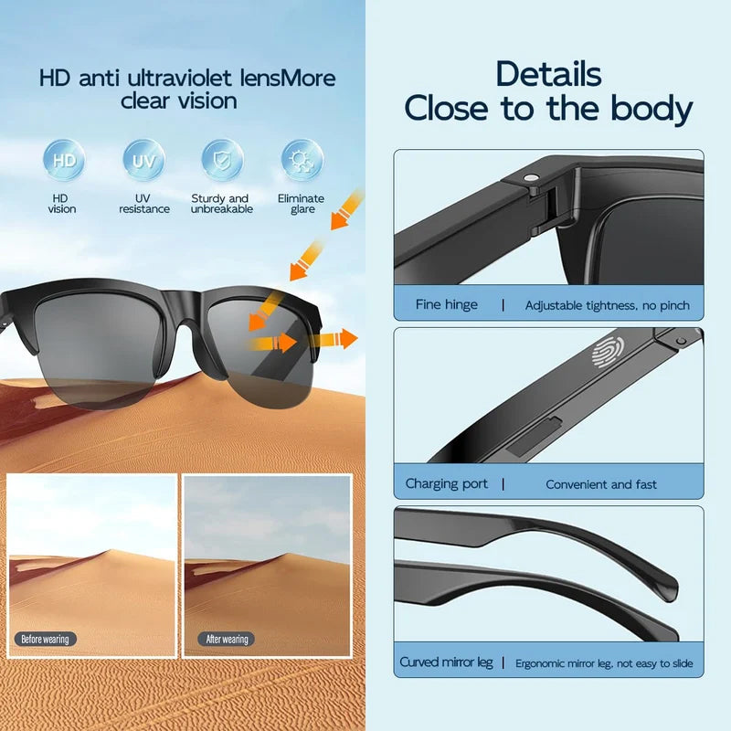 Avelena | 2024 Verbesserte Bluetooth Smartphone Sonnenbrille