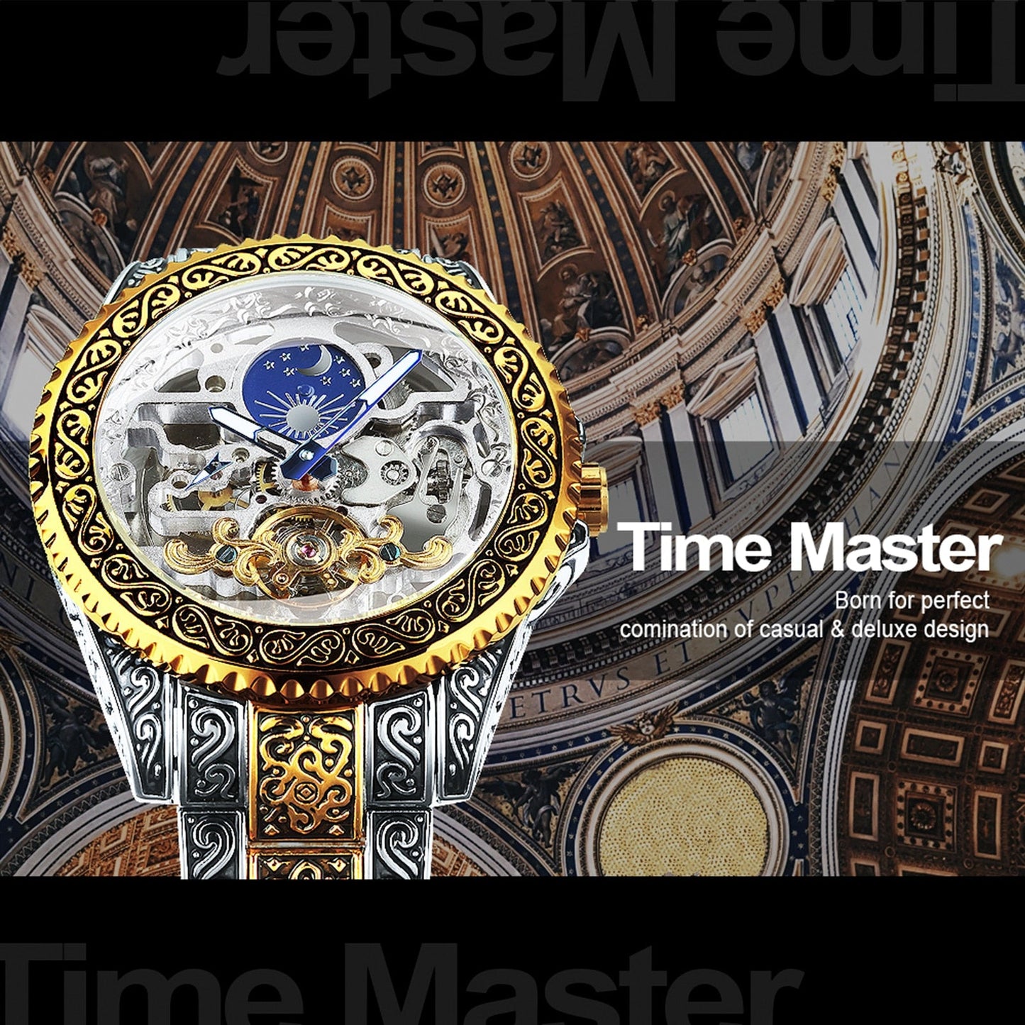 Avelena | Vintage Moon Automatikk Tourbillon Uhr