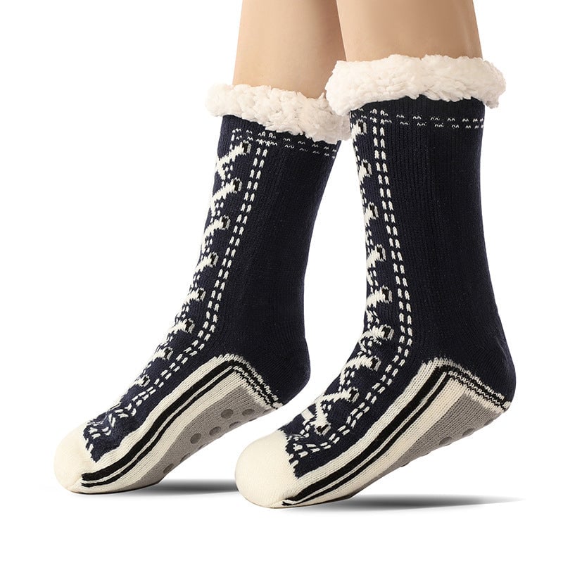 Avelena | Ultra-dicke Cashmere Hausschlappen Socken (Einheitsgröße passt den meisten)