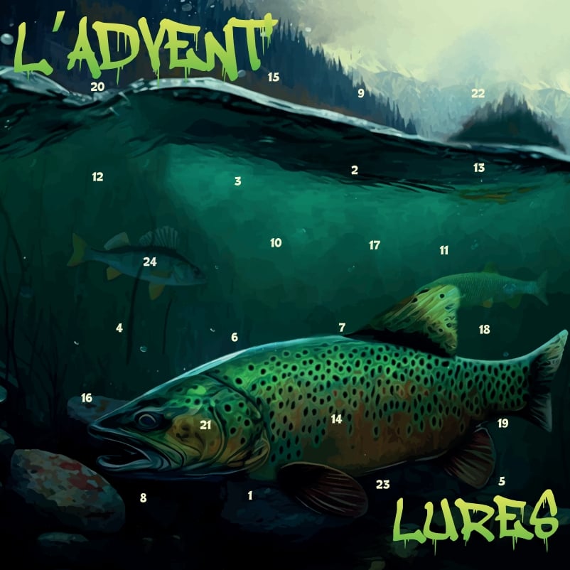 Avelena | Adventskalender für Angler | 24 Überraschungen | Hochwertige Angelköder | Sofort Einsatzbereit