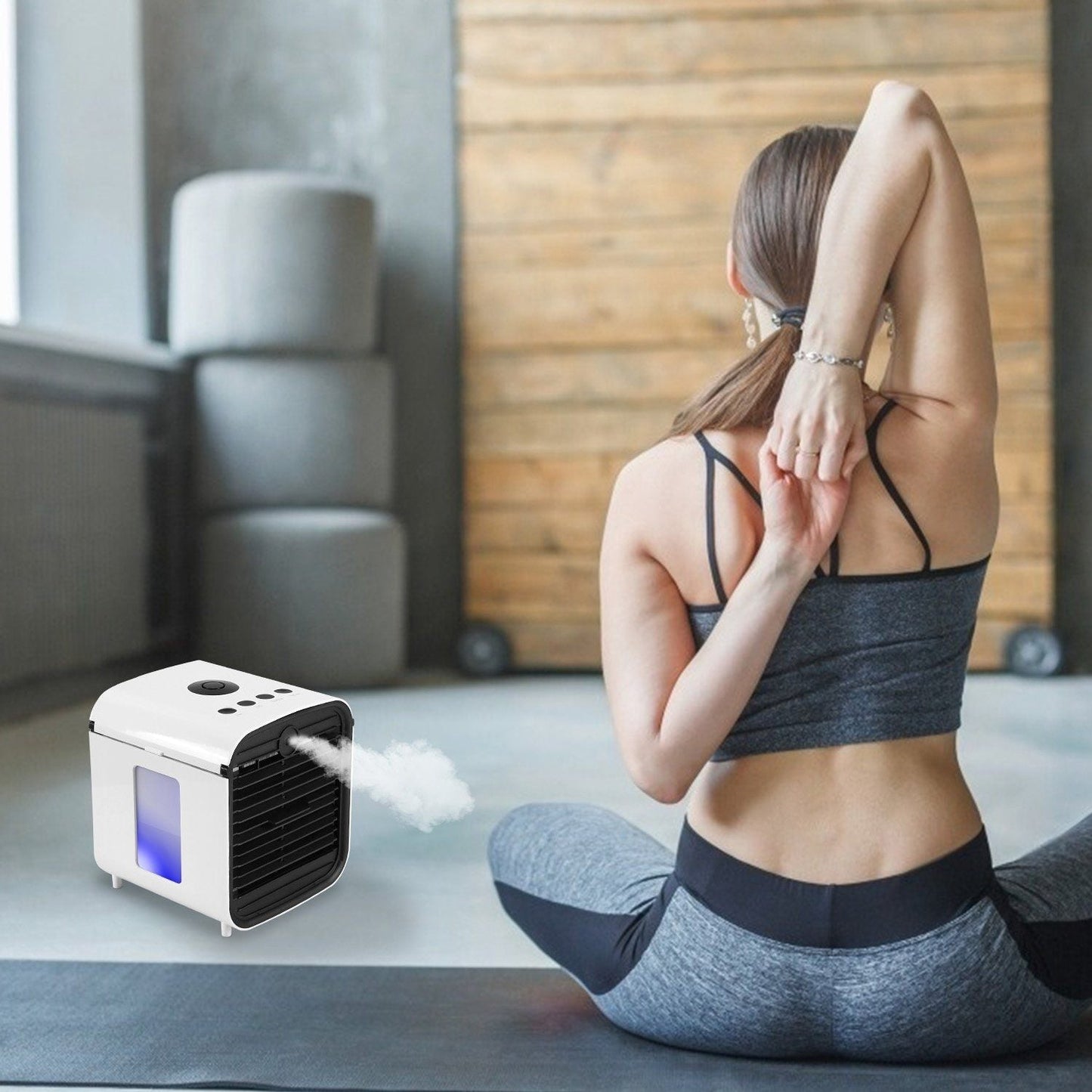 Avelena | 7-Farben Wechsel Tragbarer Mini Klimaanlagen Kühler Ventilator