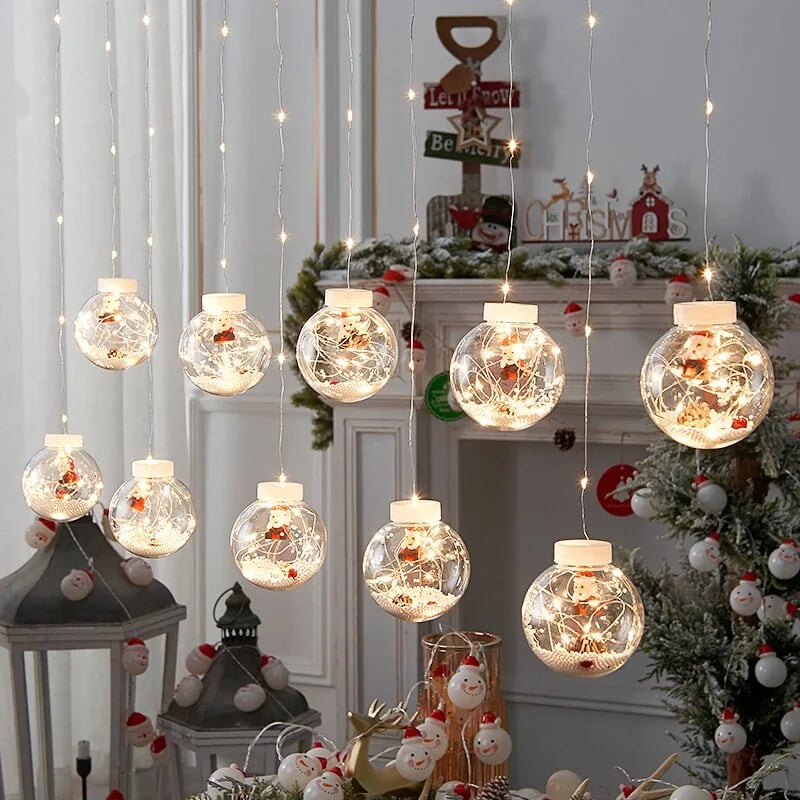 Avelena | Weihnachts-LED-Wunschball-Lichterketten-Dekorationen
