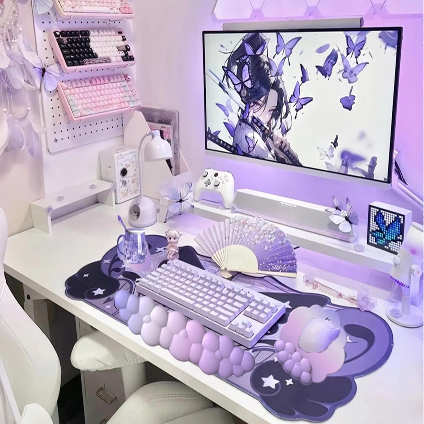 Avelena | Wolkenförmige ergonomische Handgelenkstütze Set mit Mauspad & Untersetzer – Zeyora