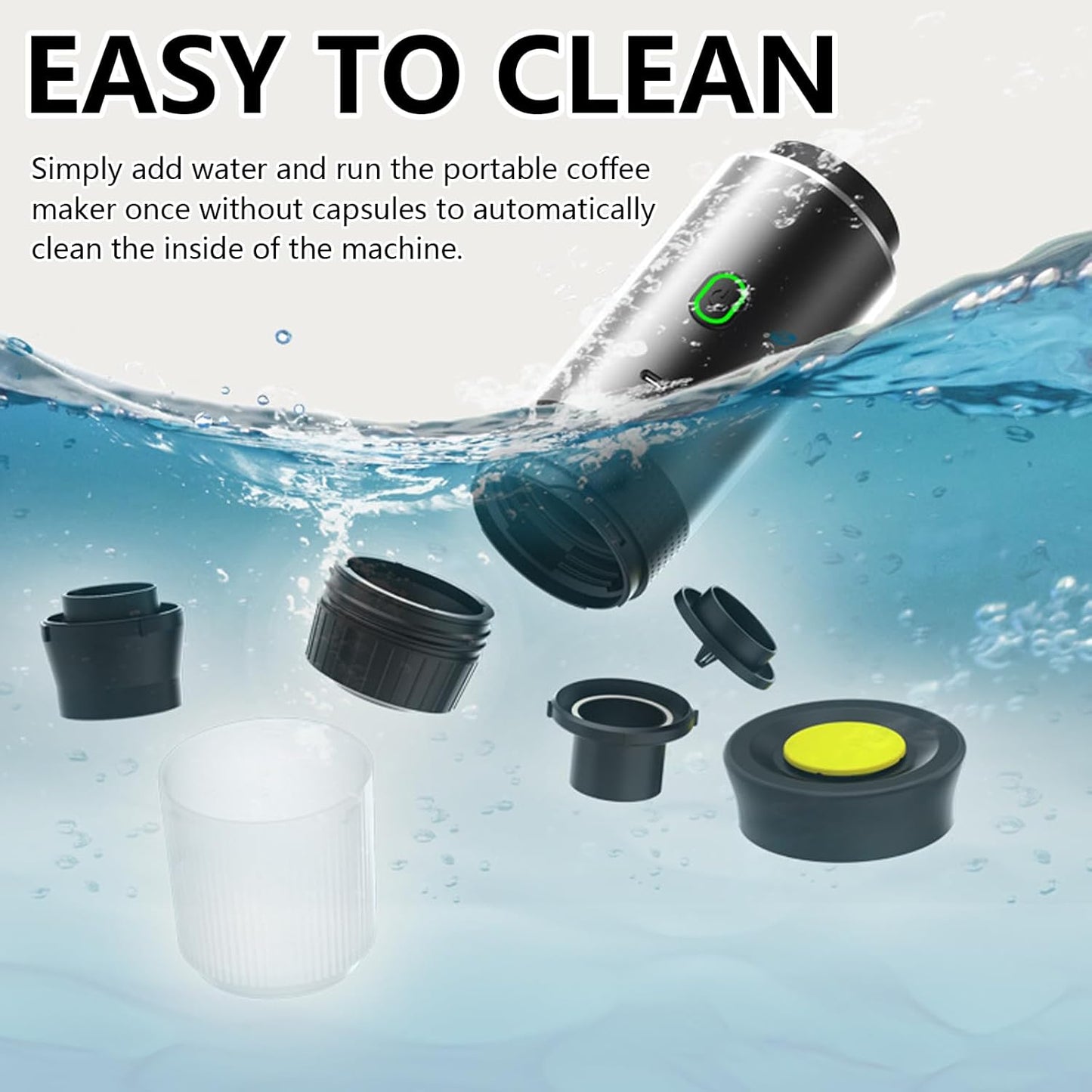 Avelena | Tragbare 3-in-1 Espresso-Kaffeemaschine mit wiederaufladbarem Akku – Raverno