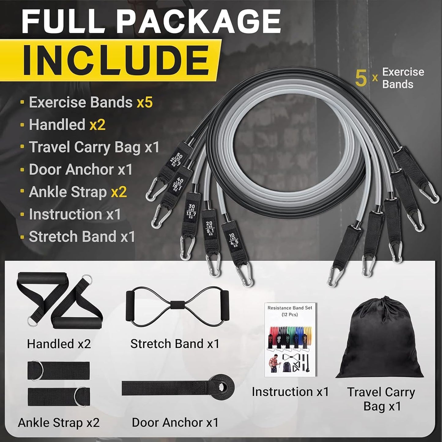 Avelena | Trainer Aufhängungswiderstandsbänder Set – Veltrix