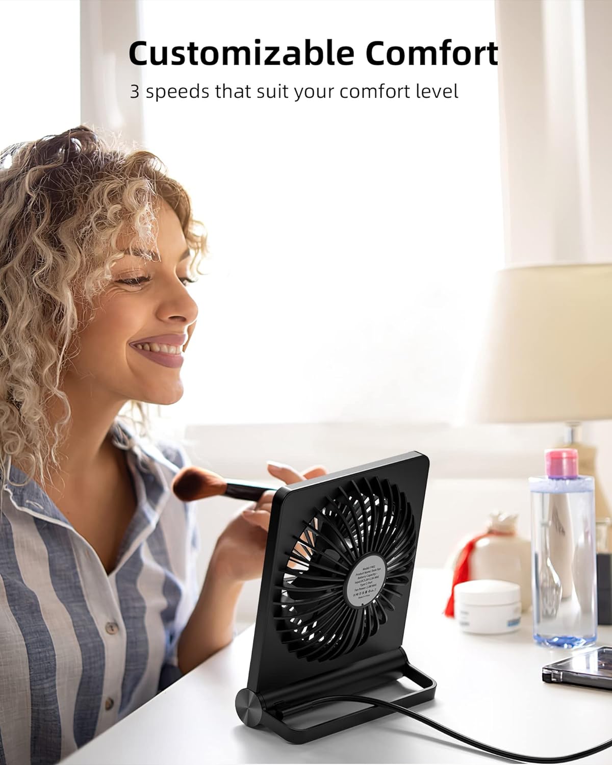 Avelena | Starker Wind Ultraleiser Kleiner Tischventilator