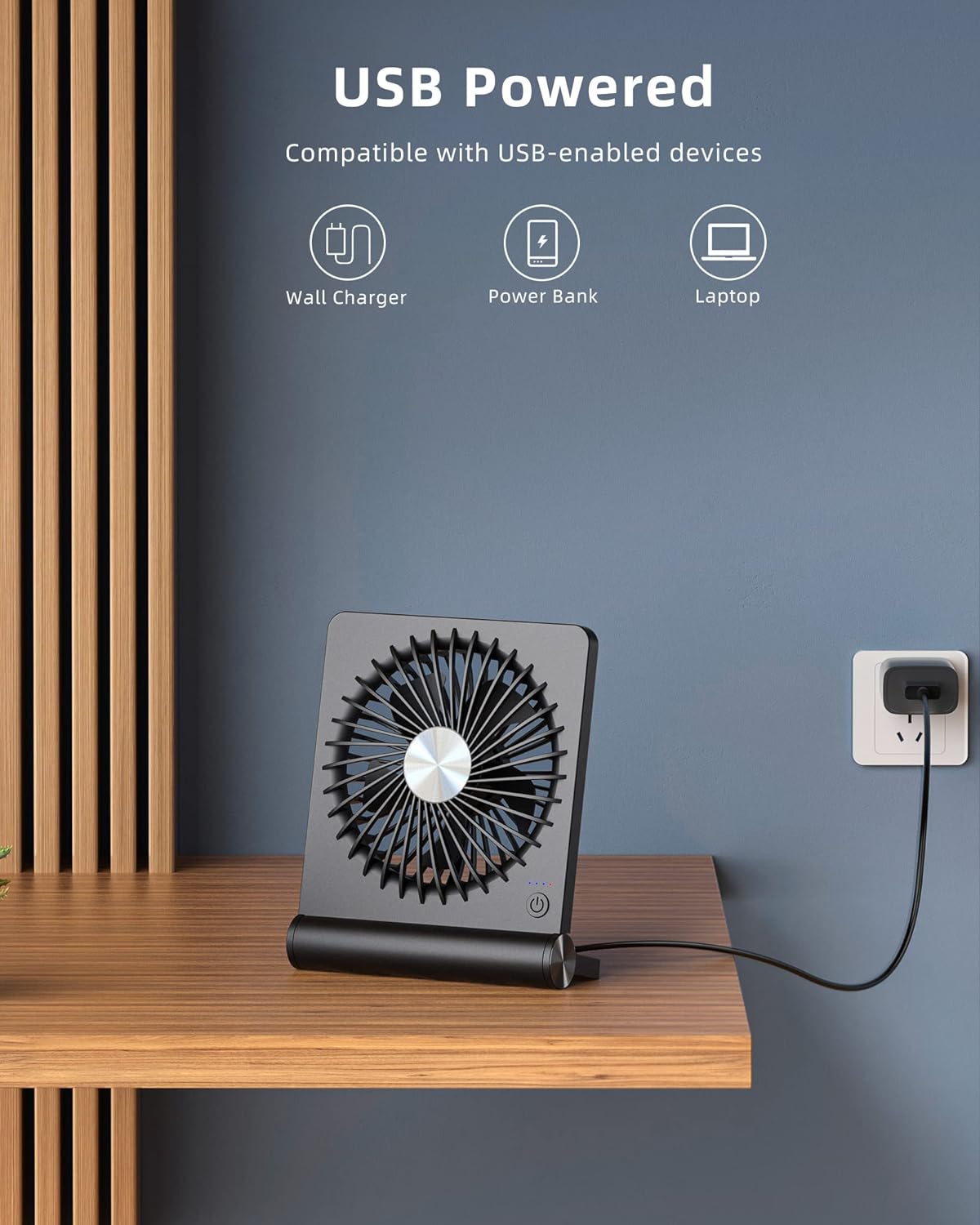 Avelena | Starker Wind Ultraleiser Kleiner Tischventilator