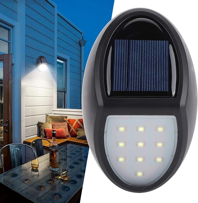 Avelena | Solar LED Wandlampe für außen – wetterfest, energiesparend und mit Bewegungsmelder