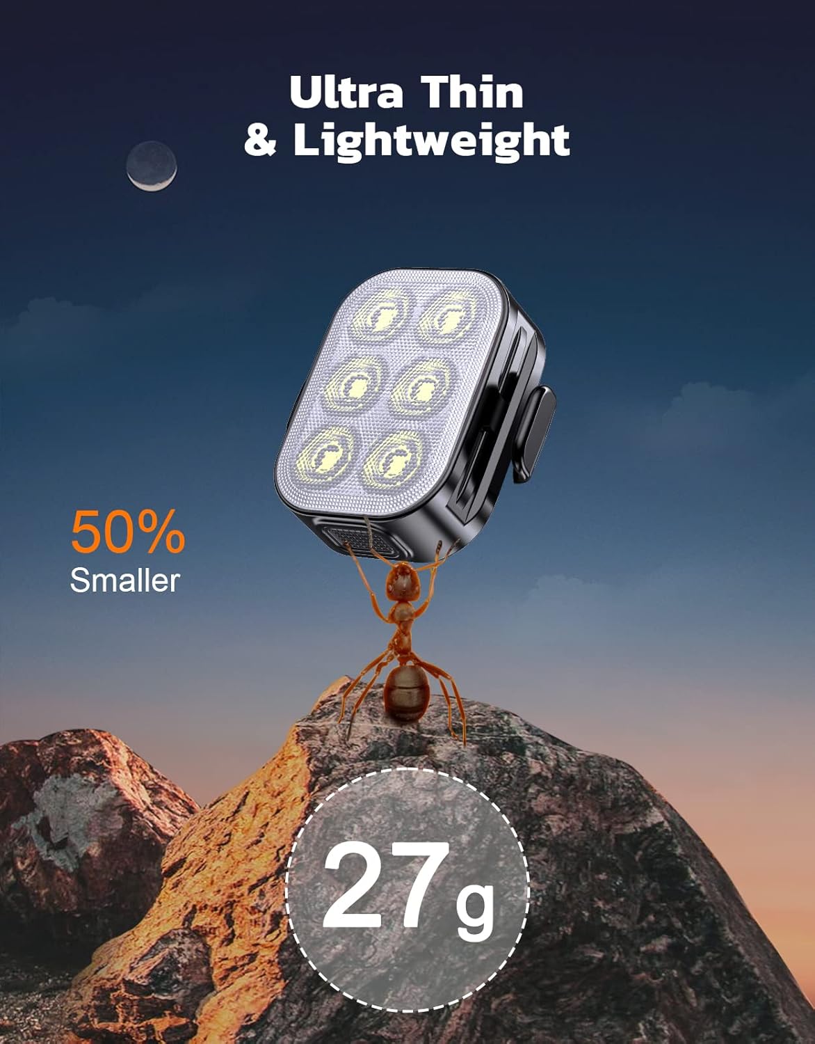 Avelena | Ultra Slim USB wiederaufladbares Fahrradlicht-Set mit 4+6 Modi – SlimBeam