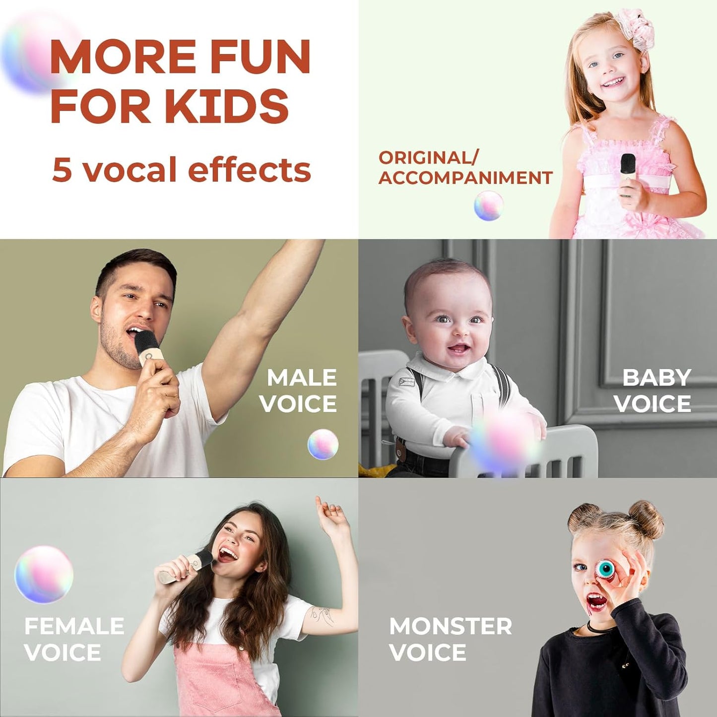 Avelena | Tragbare Mini Karaoke Maschine mit Bluetooth Lautsprecher & 2 Wireless Mikros – Veylo