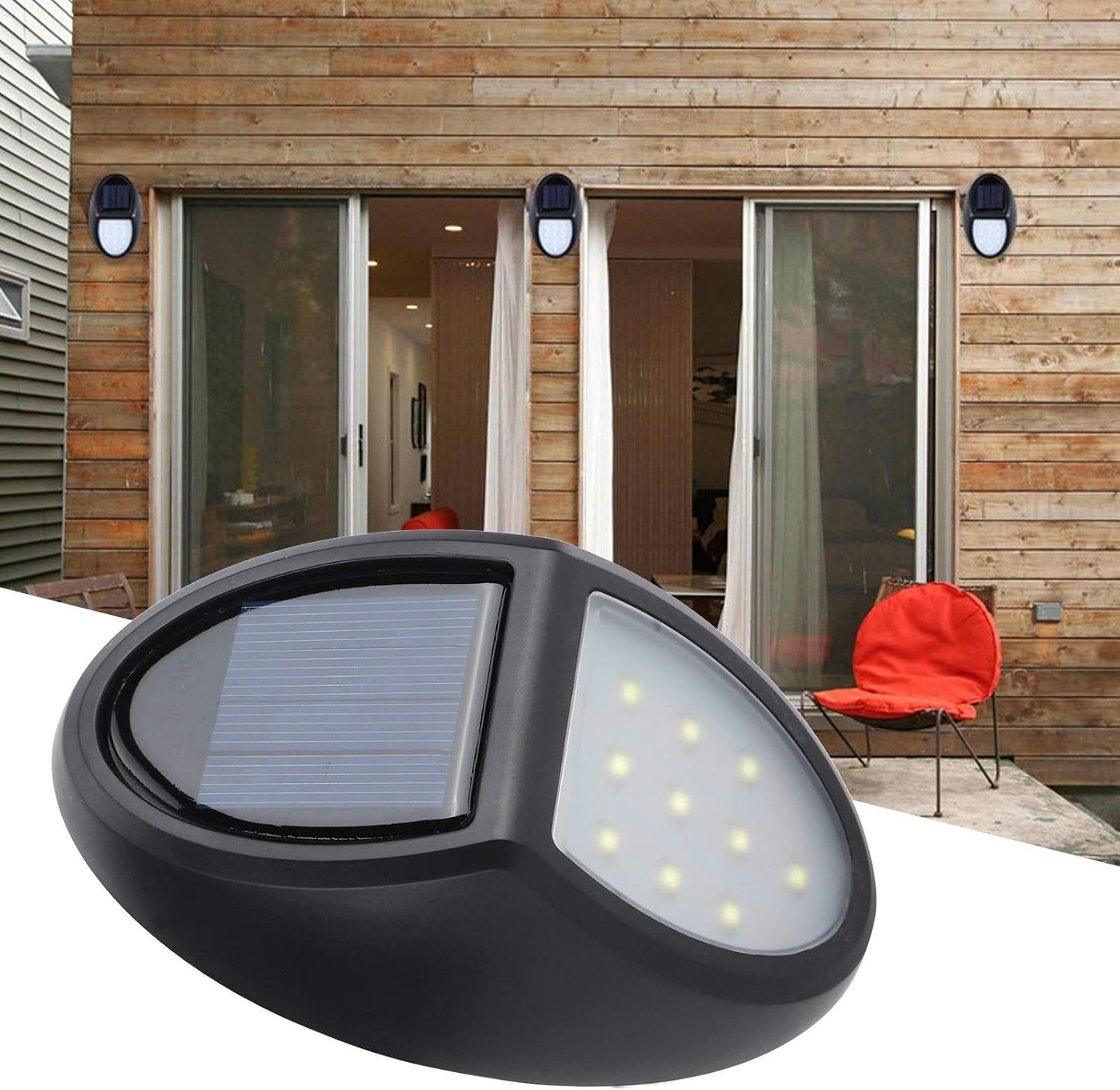 Avelena | Solar LED Wandlampe für außen – wetterfest, energiesparend und mit Bewegungsmelder