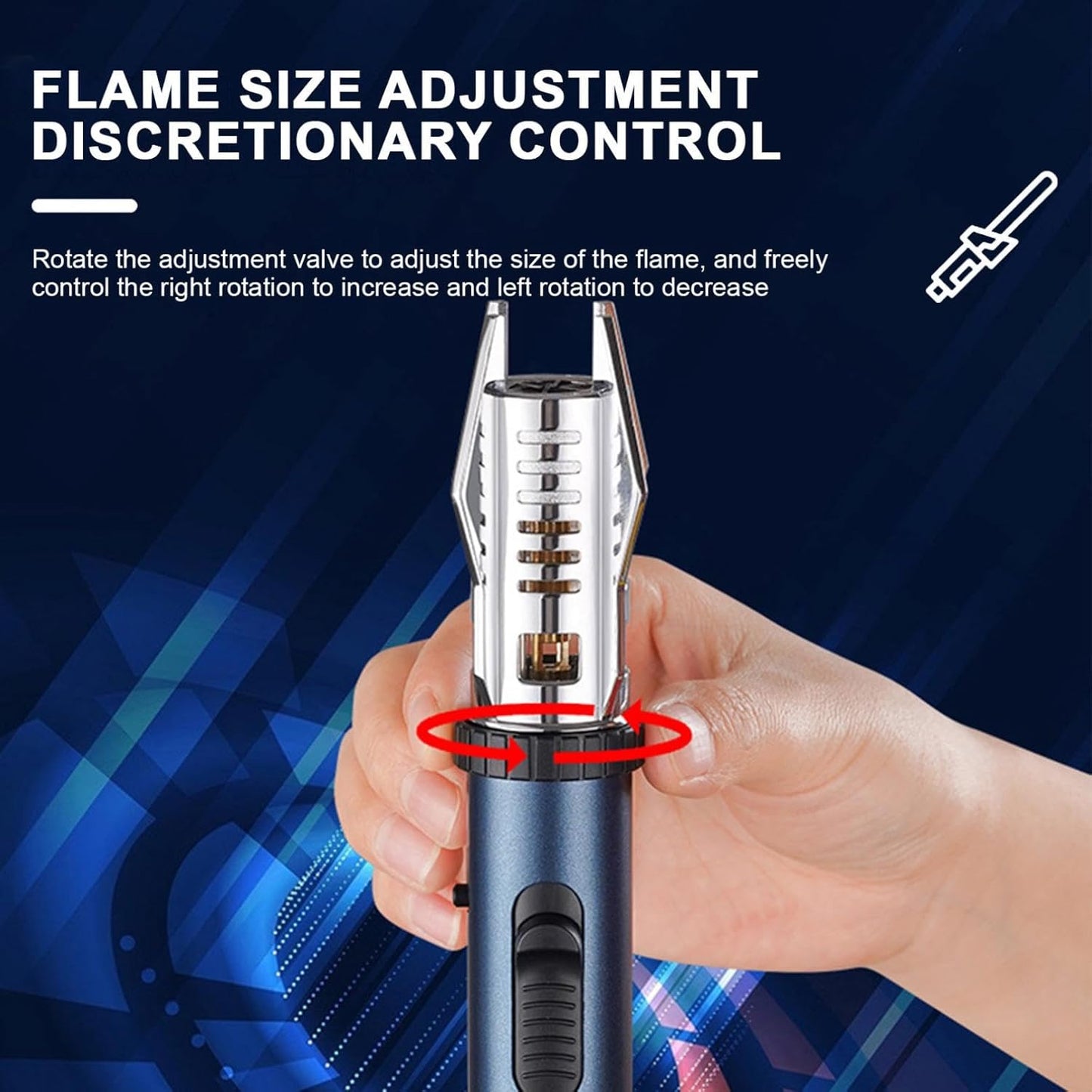 Avelena | TurboFlamme Sturmfeuerzeug | Winddicht & Einstellbare Flamme | Outdoor & Grillanzünder