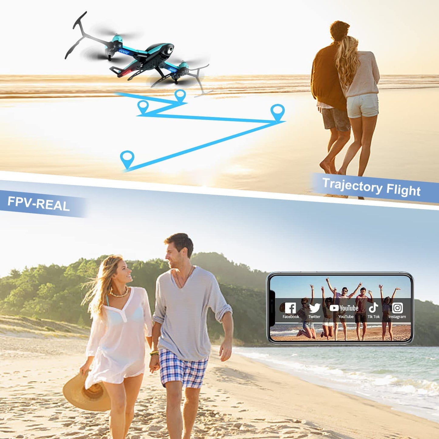 Avelena | RC Helicopter Drone mit 1080P HD Kamera für Kinder Erwachsene